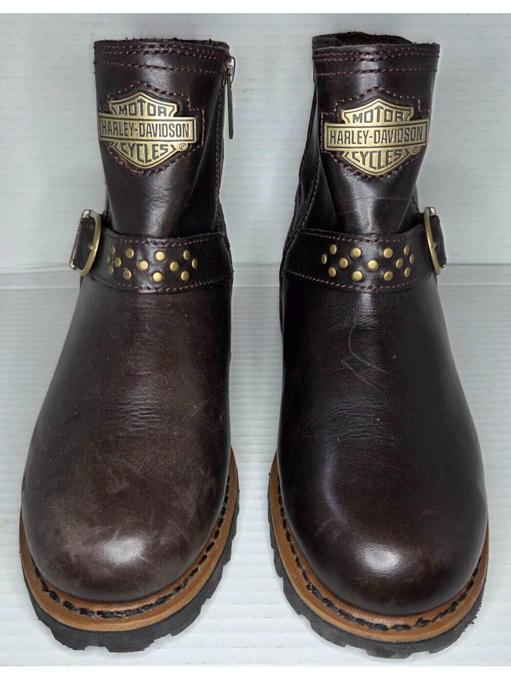 Harley-Davidson Brantley D87145 Leather Wmn Motorcycle Boots USA Size 8.5M biker - Picture 4 of 6